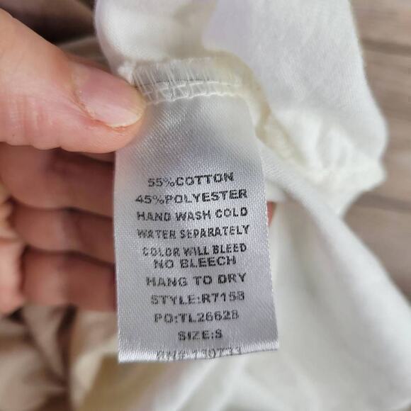 Umgee Dip Dye Ombré‎ Twist Hem T-shirt Brown White Size Small - Picture 6 of 6